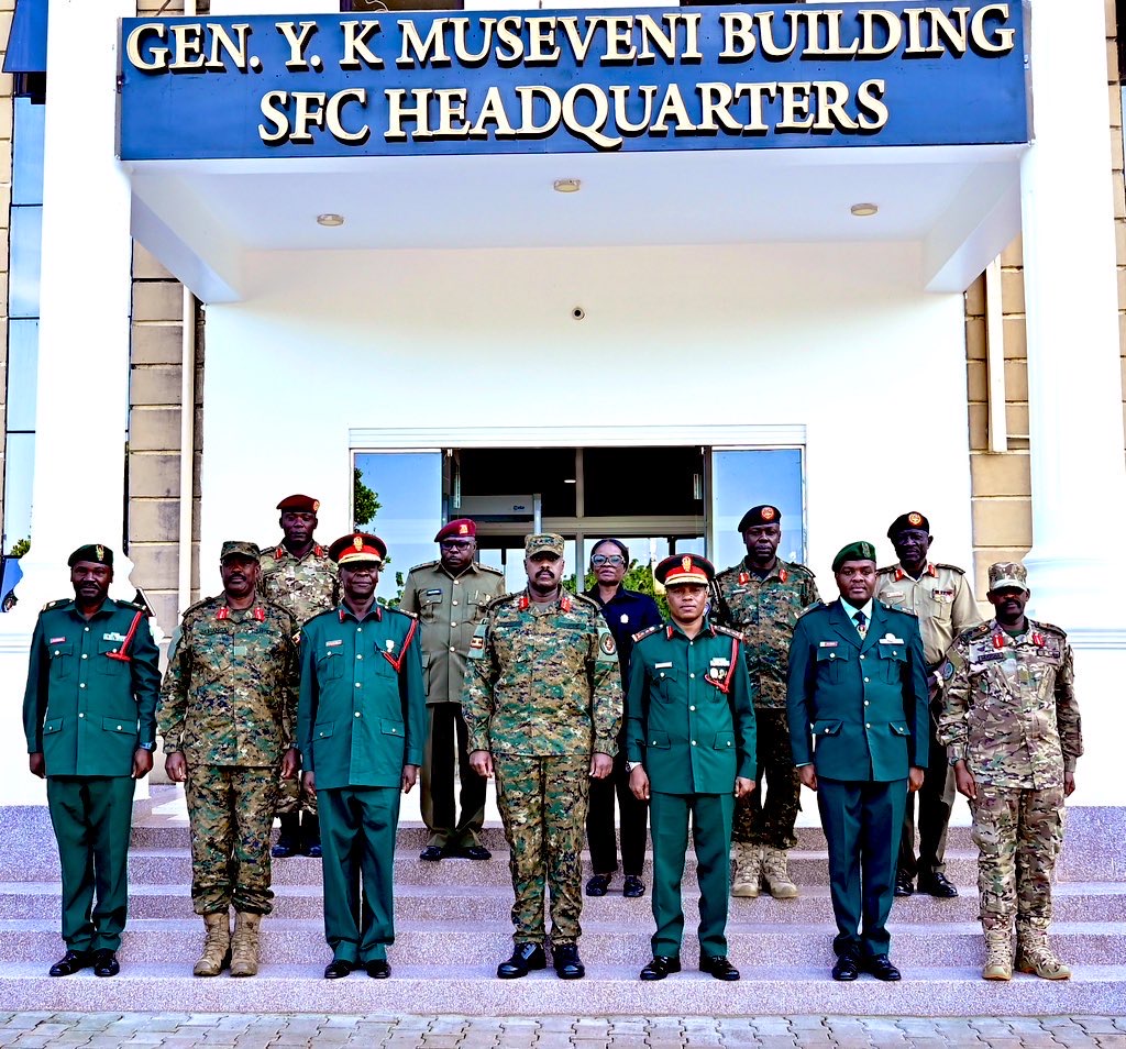 Gen Muhoozi Meets Tanzanian Delegation Led by Maj Gen Marco Elisha Gaguti