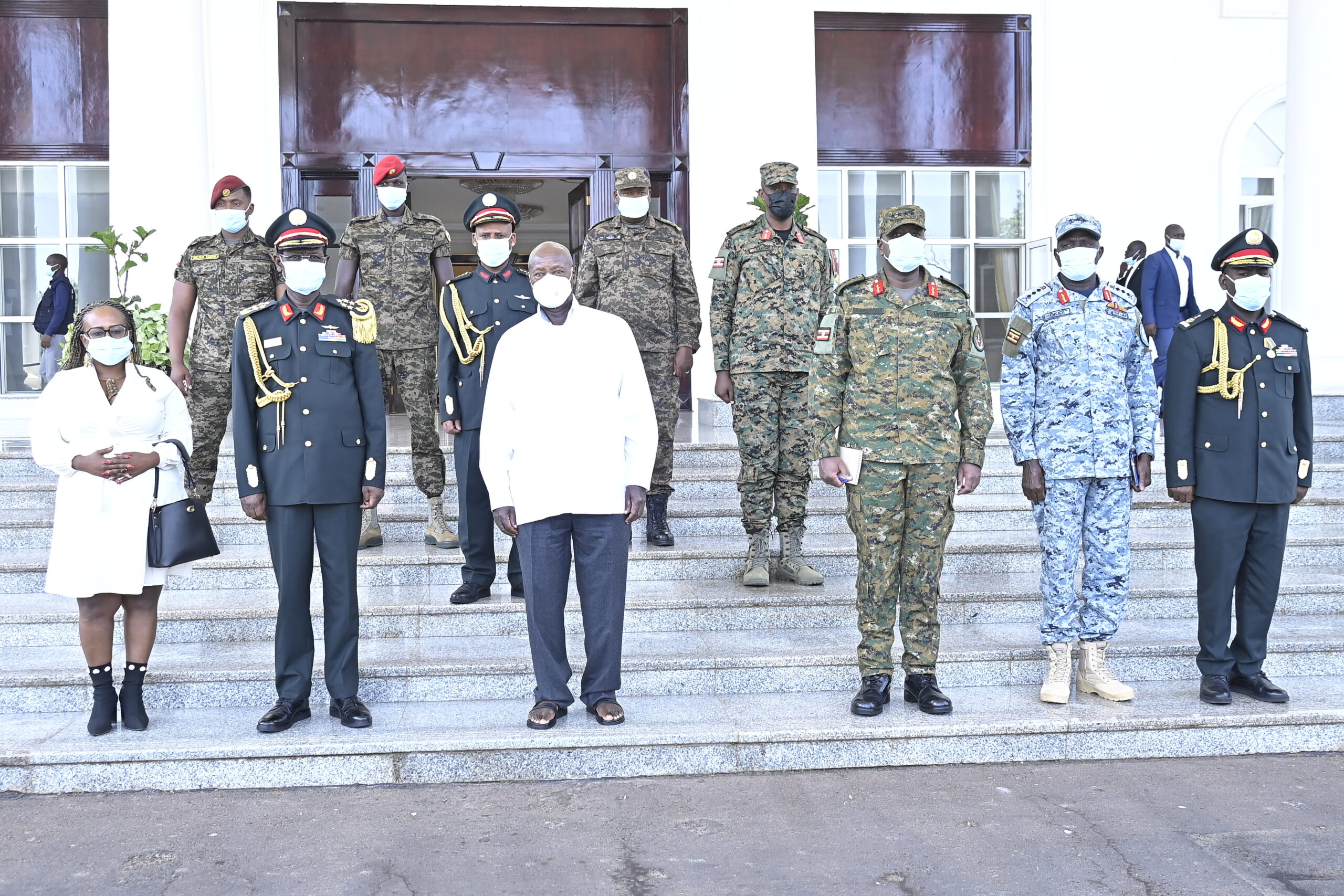 Gen Muhoozi And Field Marshal Berhanu Jula Meets President Museveni