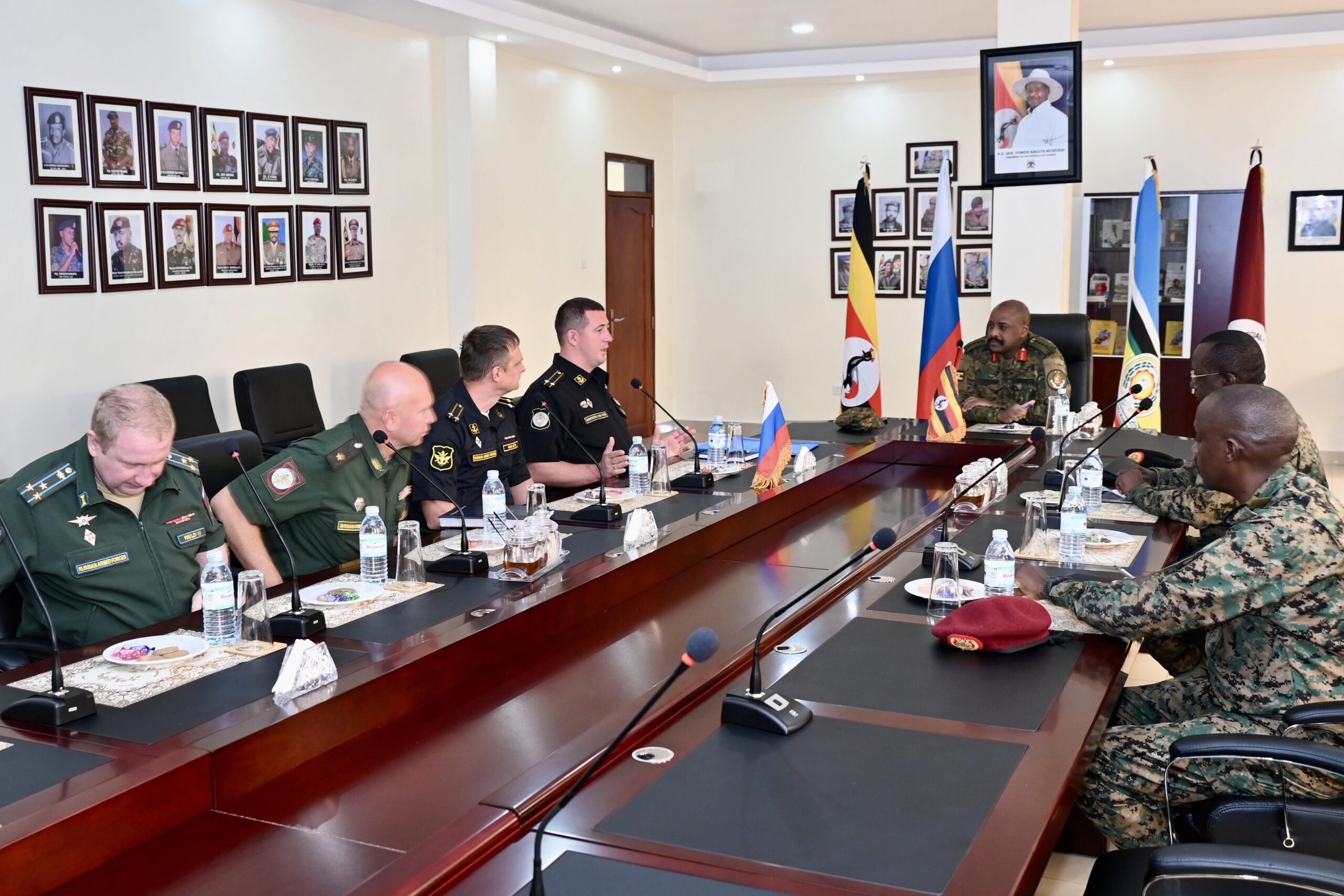 Gen Muhoozi Meets Russian Defense Minister’s Delegation