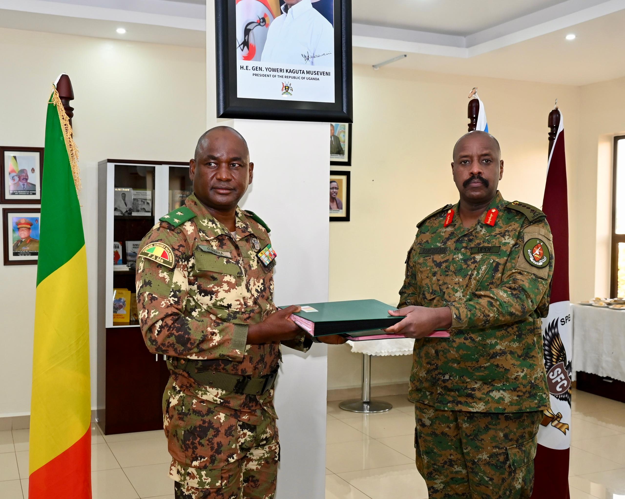 Gen Muhoozi -Malian Counterpart Sign Military Cooperation Agreement